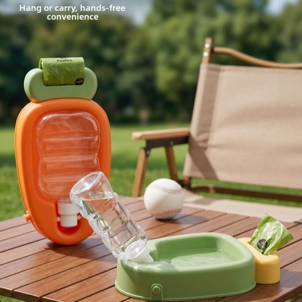Water Bag Collapsible - Large Capacity Carrot Pet Companion Cup