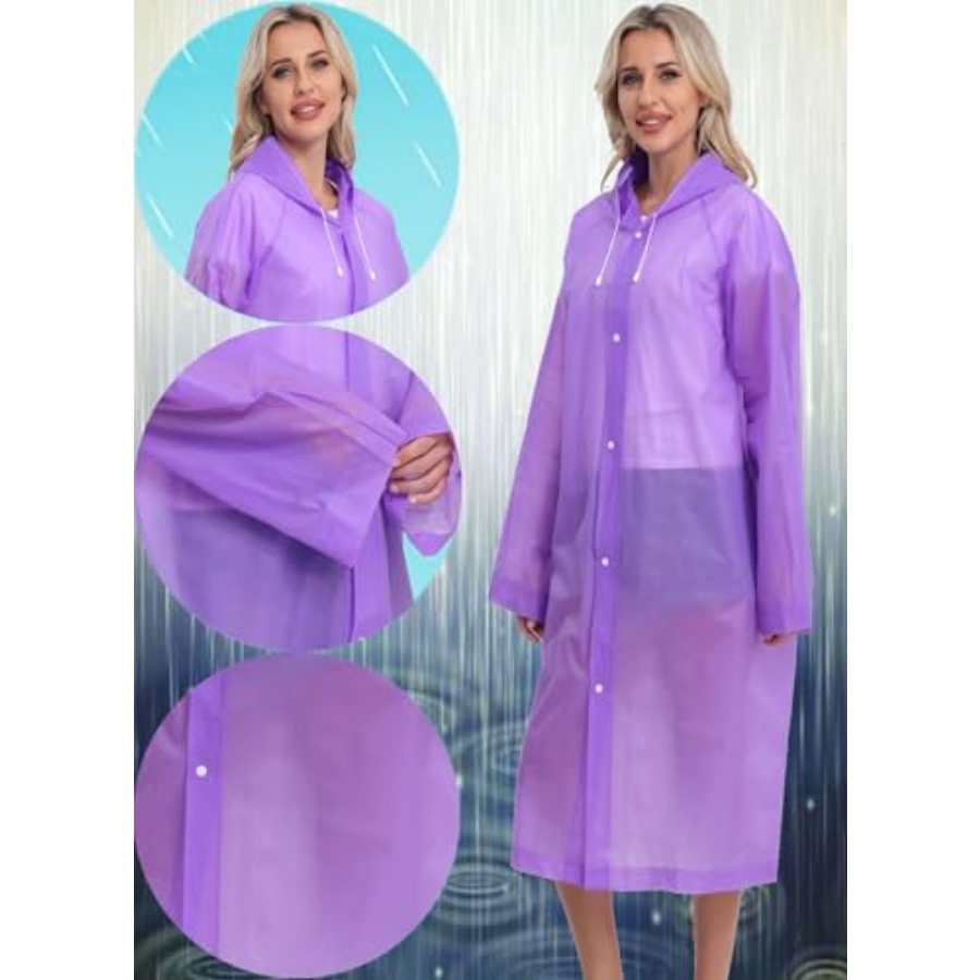 2-Pack Reusable Rain Ponchos f - đánh giá và giá Emergency Poncho Rain