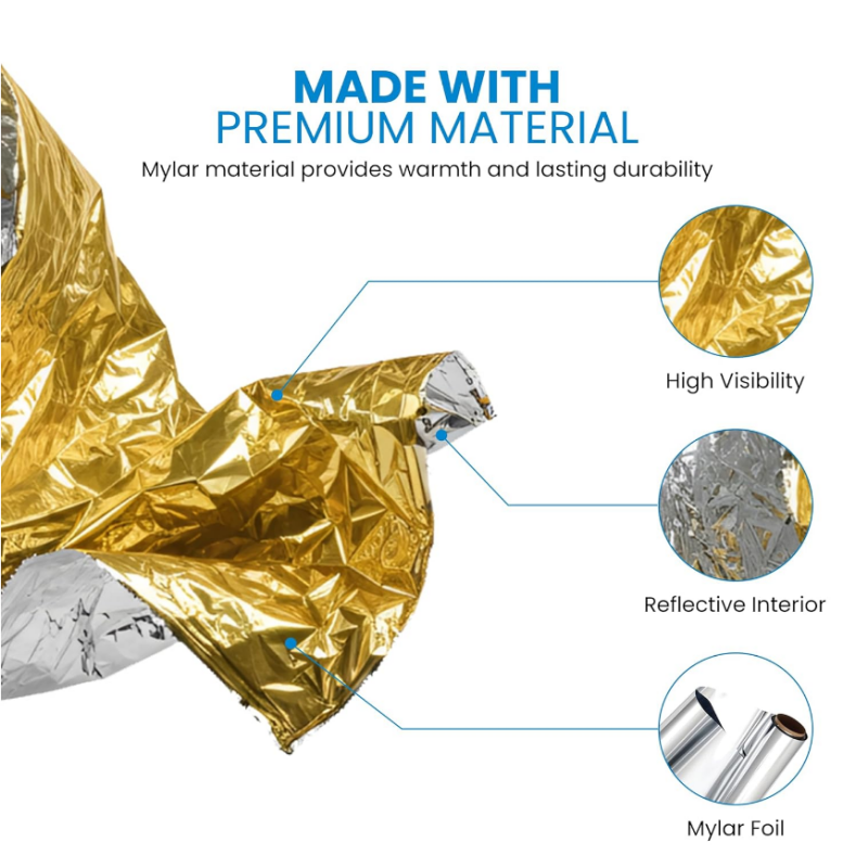 10 Pack Gold Reflective Emerge - đánh giá và giá Survival Blanket Reflective