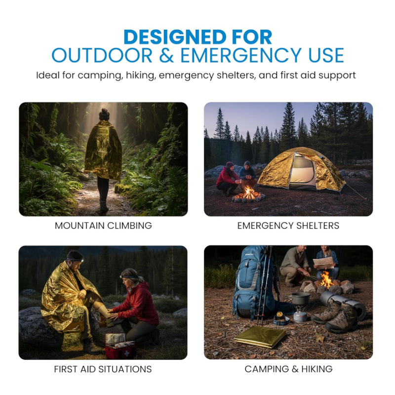 10 Pack Gold Reflective Emerge - đánh giá và giá Survival Blanket Reflective