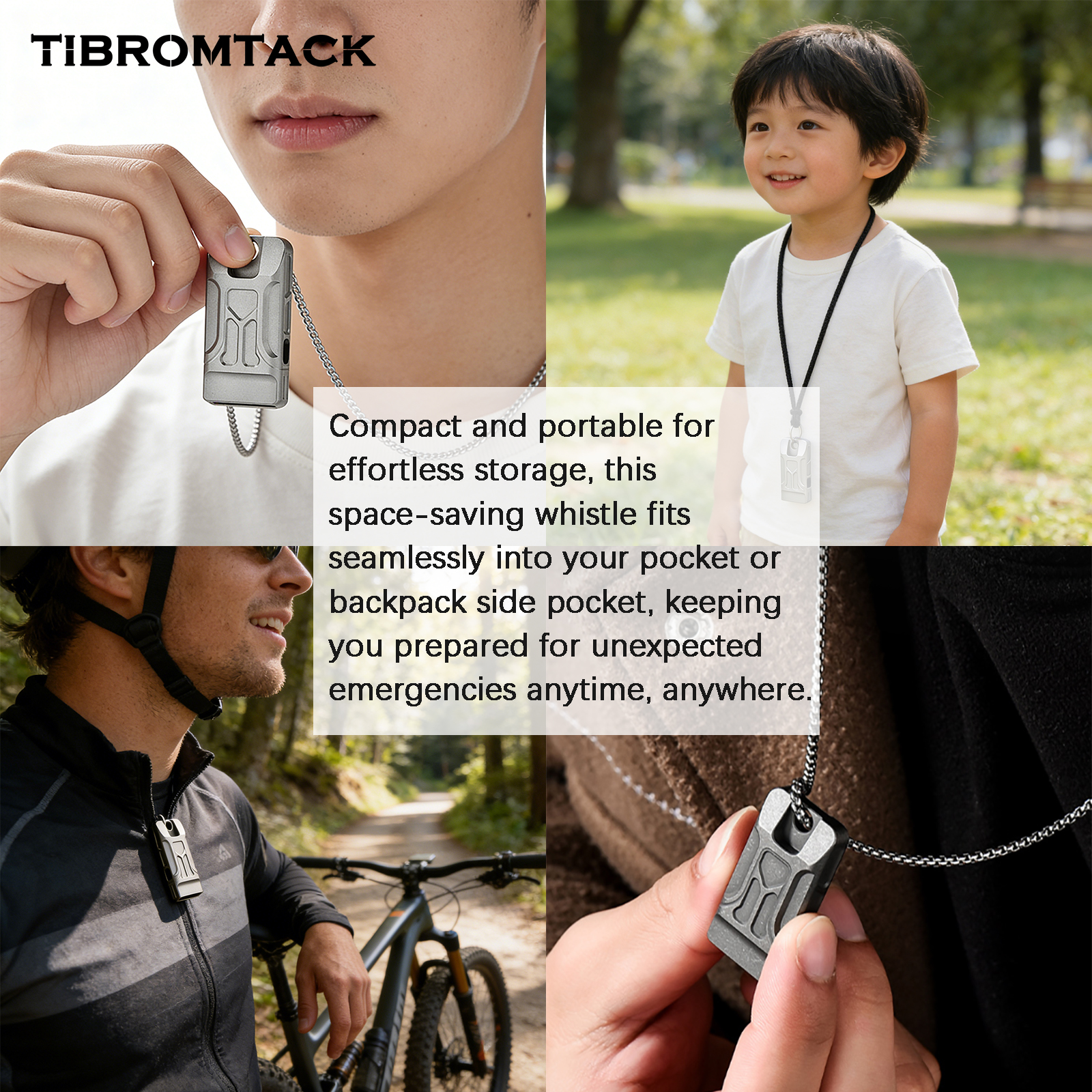 TIBROMTACK GR5 Titanium Emerge - đánh giá và giá Emergency Whistle Loud