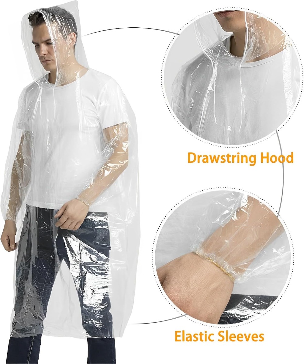 Clear Rain Ponchos for Adults  - đánh giá và giá Emergency Poncho Rain