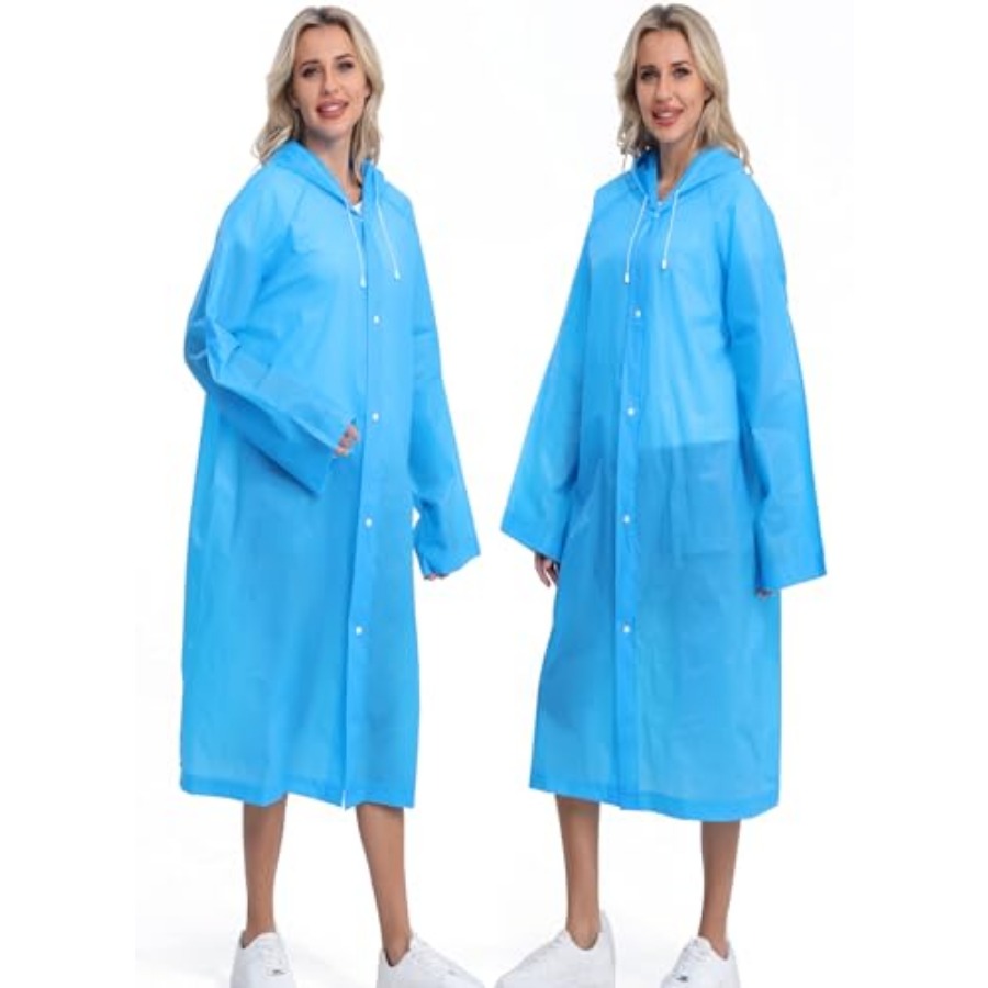 2-Pack Reusable Rain Ponchos f - đánh giá và giá Emergency Poncho Rain