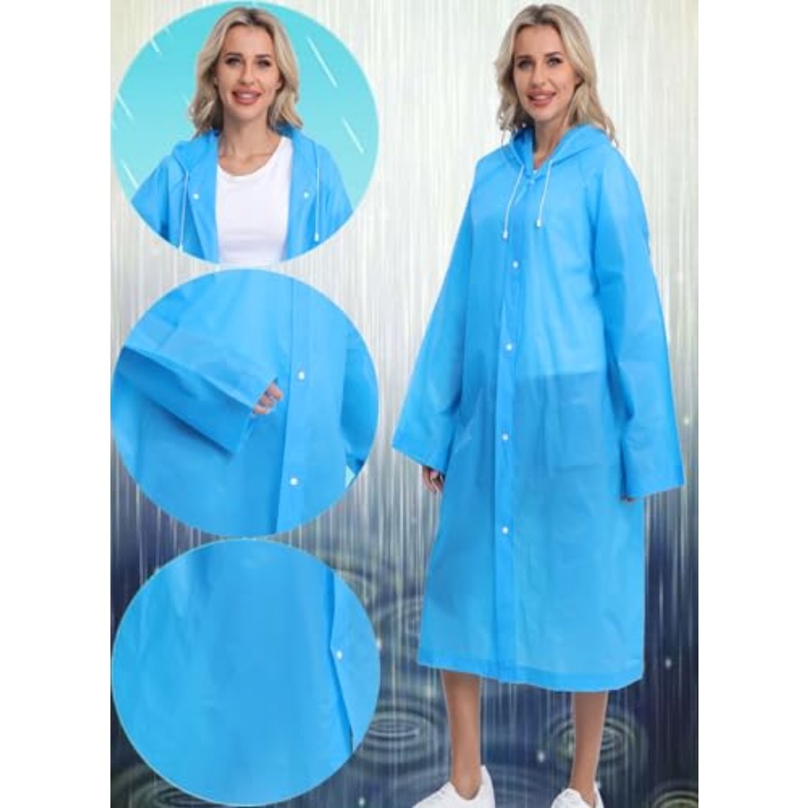 2-Pack Reusable Rain Ponchos f - đánh giá và giá Emergency Poncho Rain