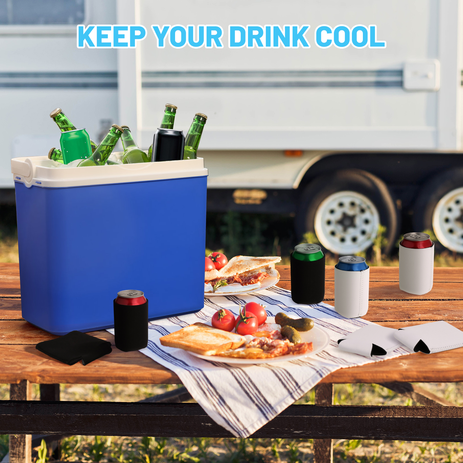10x Beer Cans Coolers Sleeves  - đánh giá và giá Water Bag Collapsible