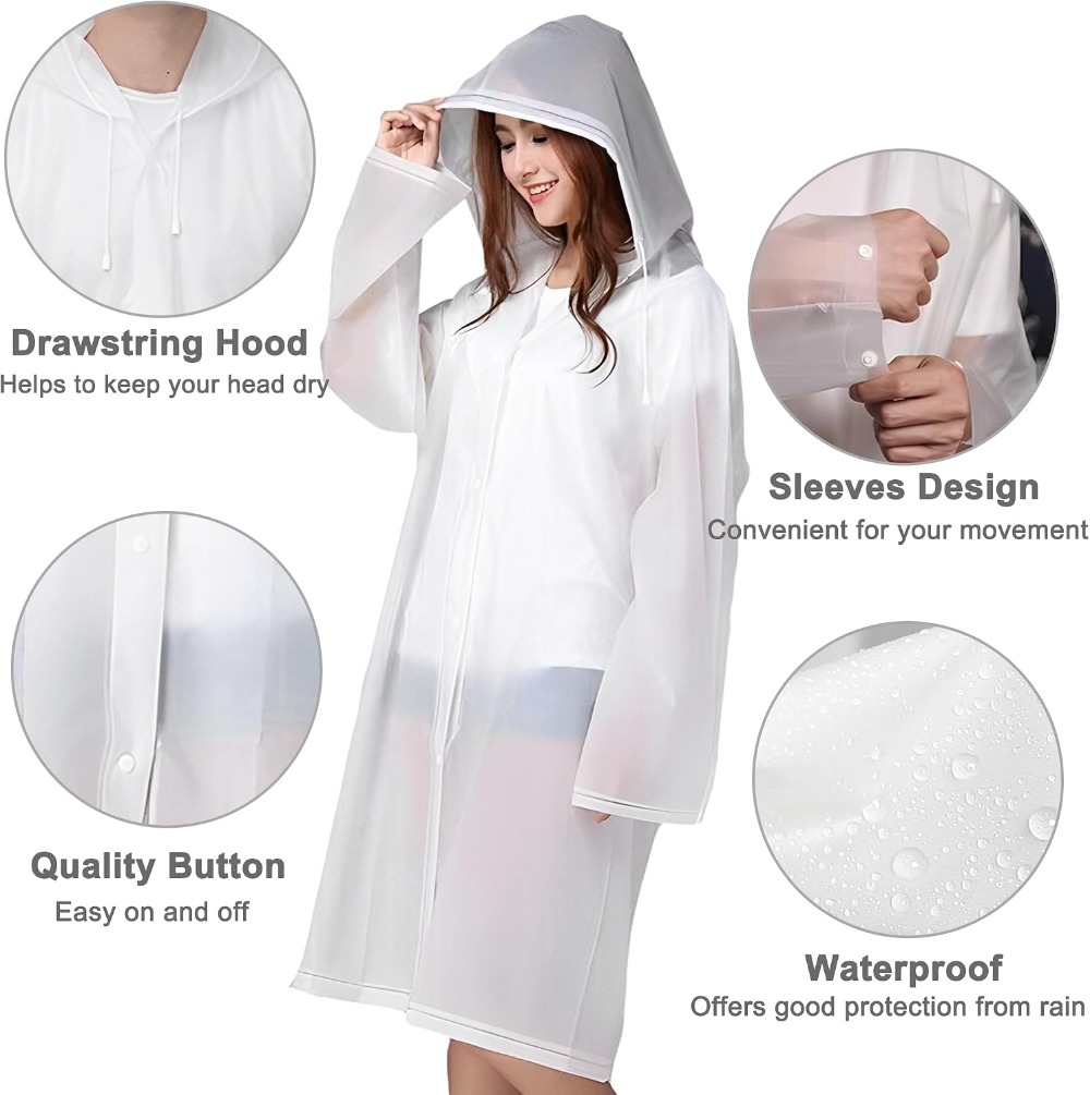 Reusable Rain Ponchos for Adul - đánh giá và giá Emergency Poncho Rain