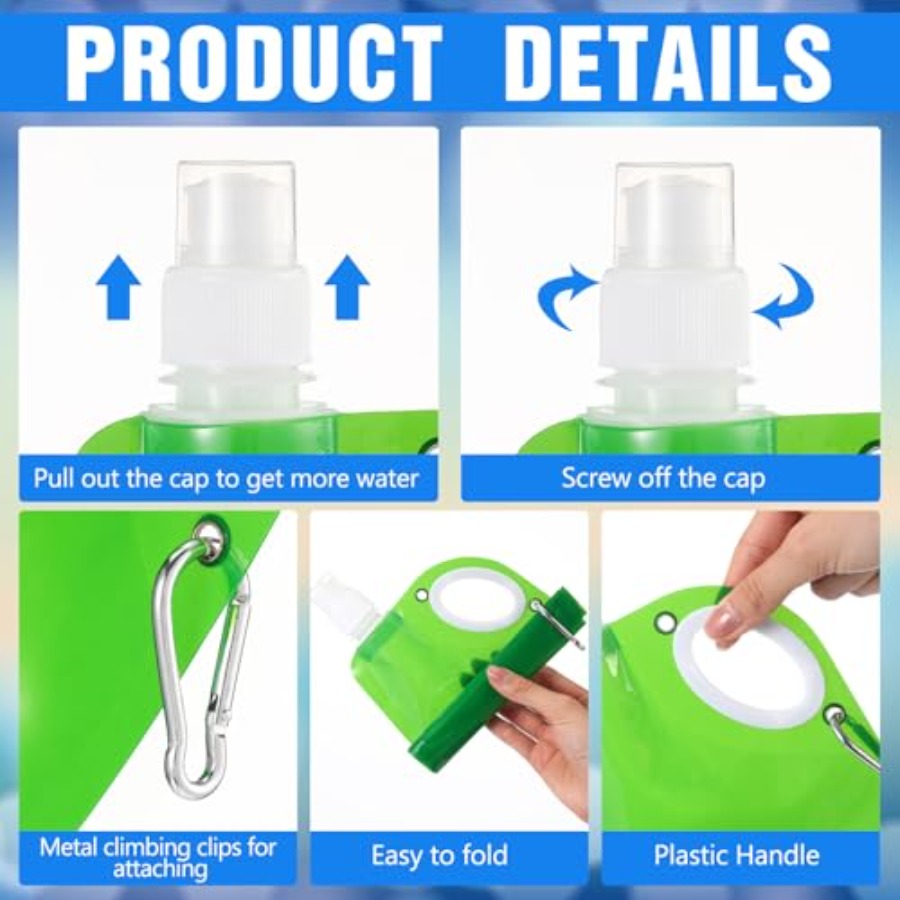 22 oz Collapsible Water Bottle - đánh giá và giá Water Bag Collapsible