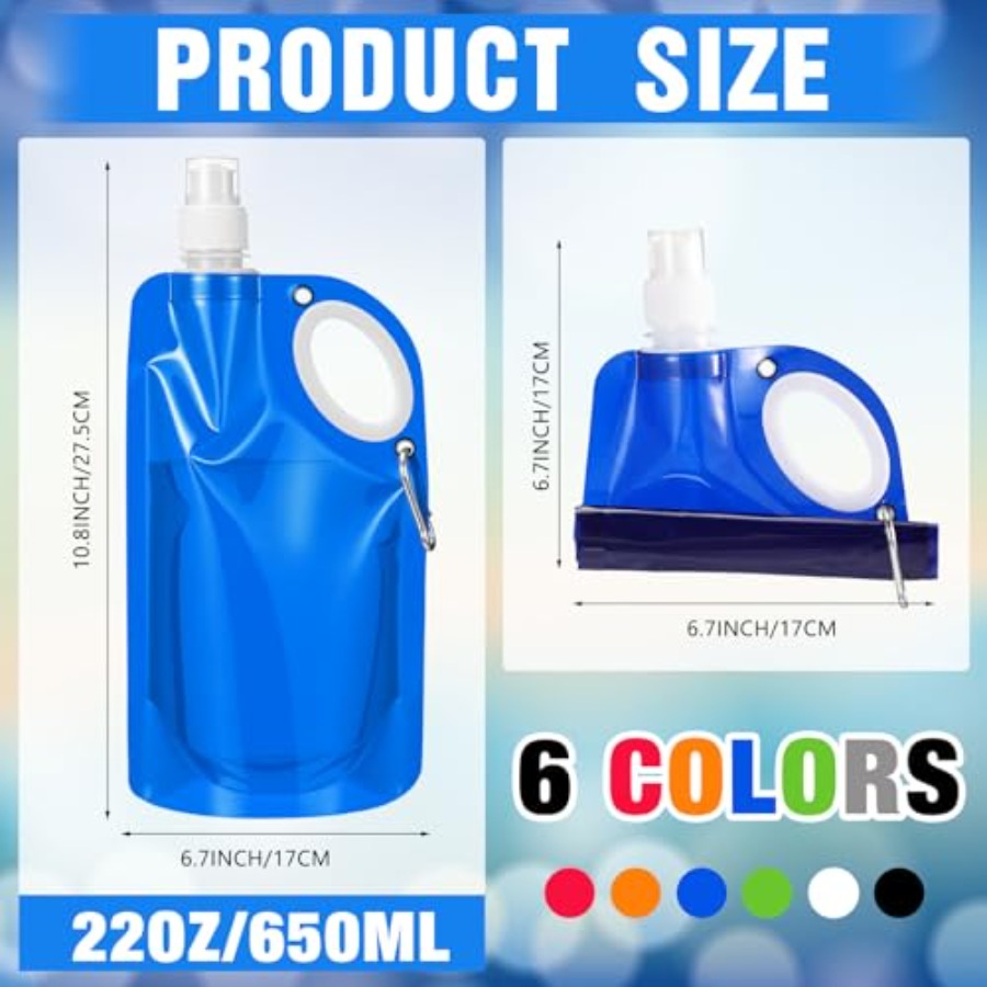 22 oz Collapsible Water Bottle - đánh giá và giá Water Bag Collapsible
