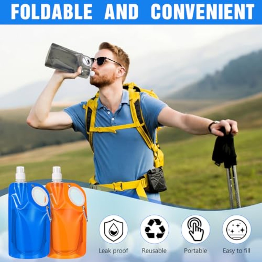 22 oz Collapsible Water Bottle - đánh giá và giá Water Bag Collapsible
