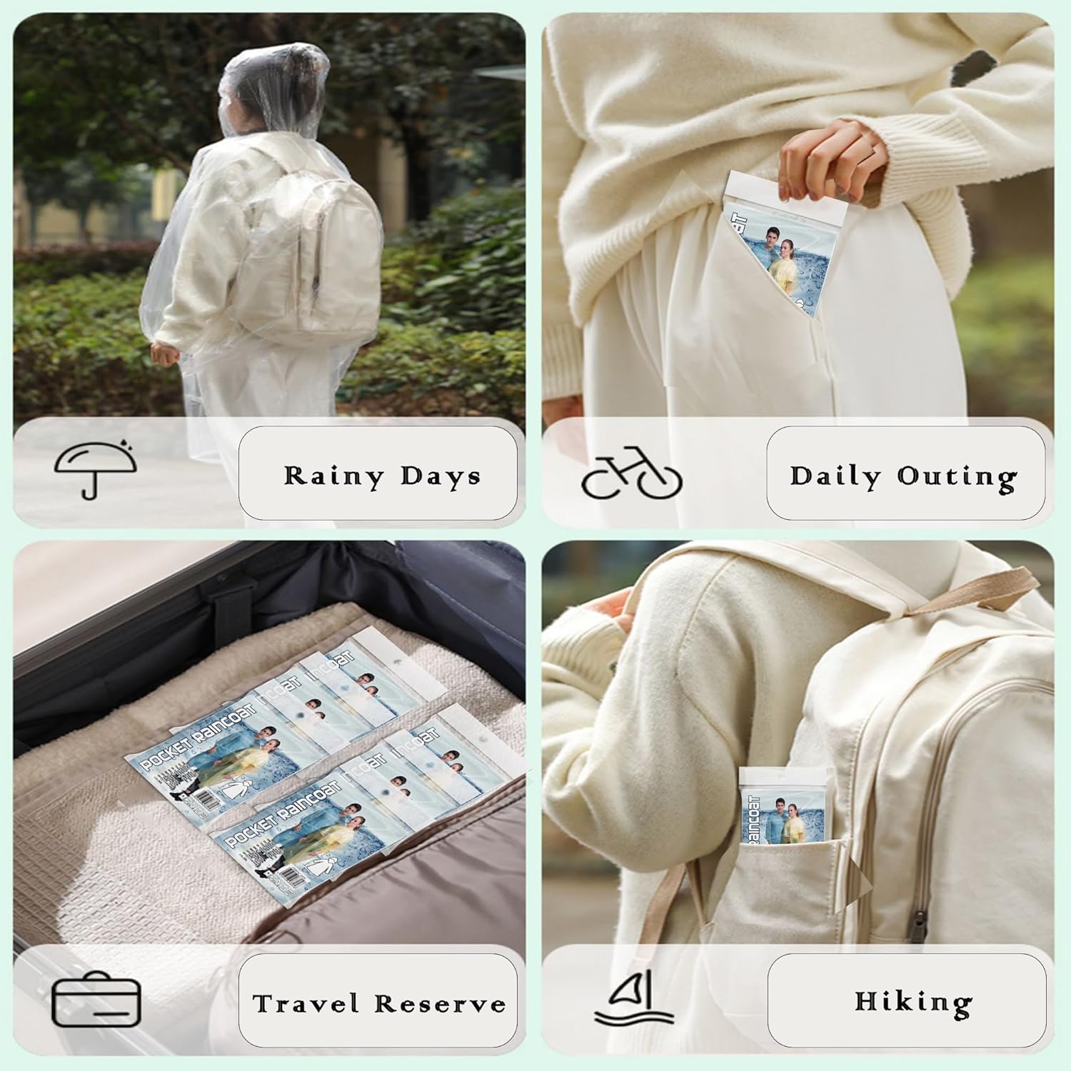 10 Pack Disposable Rain Poncho - đánh giá và giá Emergency Poncho Rain
