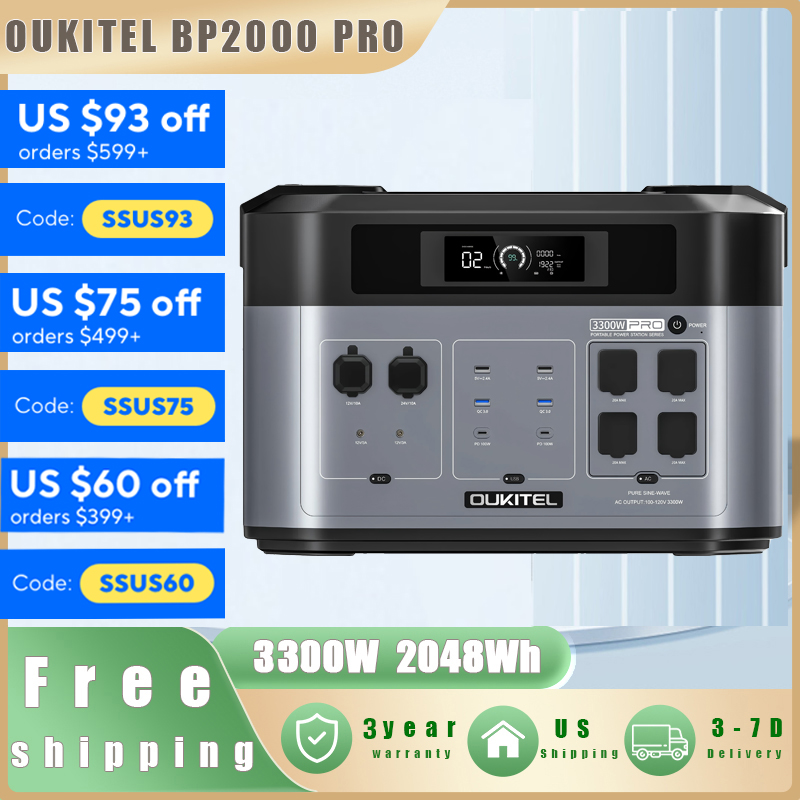 OUKITEL BP2000 PRO Portable Po - đánh giá và giá Solar Emergency Charger