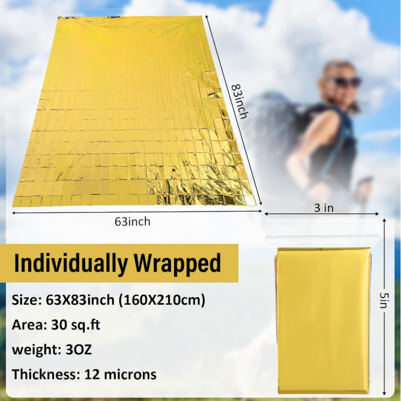 Wholesale 20 Pack Giant 83x63  - đánh giá và giá Survival Blanket Reflective
