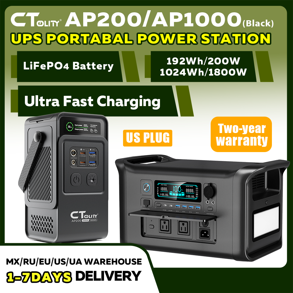 CTOLITY AP200 AP1000 Black sty - đánh giá và giá Solar Emergency Charger
