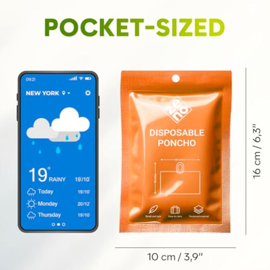 Disposable Rain Ponchos for Ad - đánh giá và giá Emergency Poncho Rain