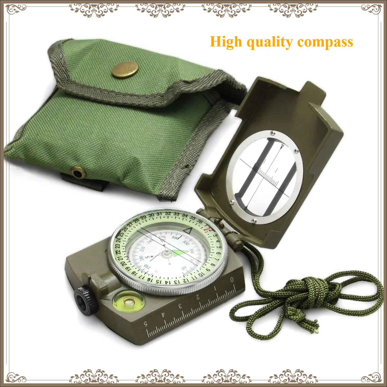 Waterproof Shockproof Tactical - đánh giá và giá Compass Lensatic