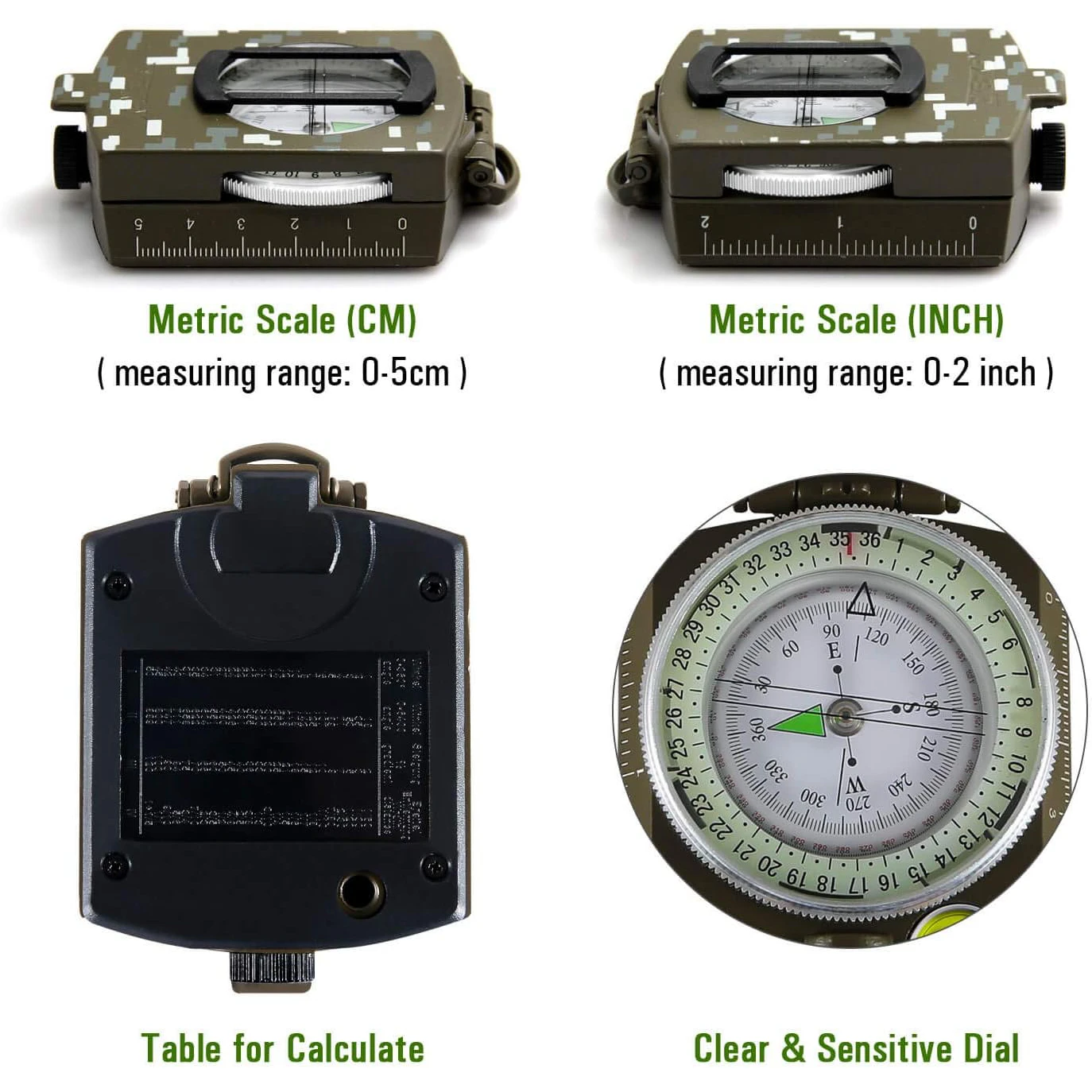 Waterproof Shockproof Tactical - đánh giá và giá Compass Lensatic