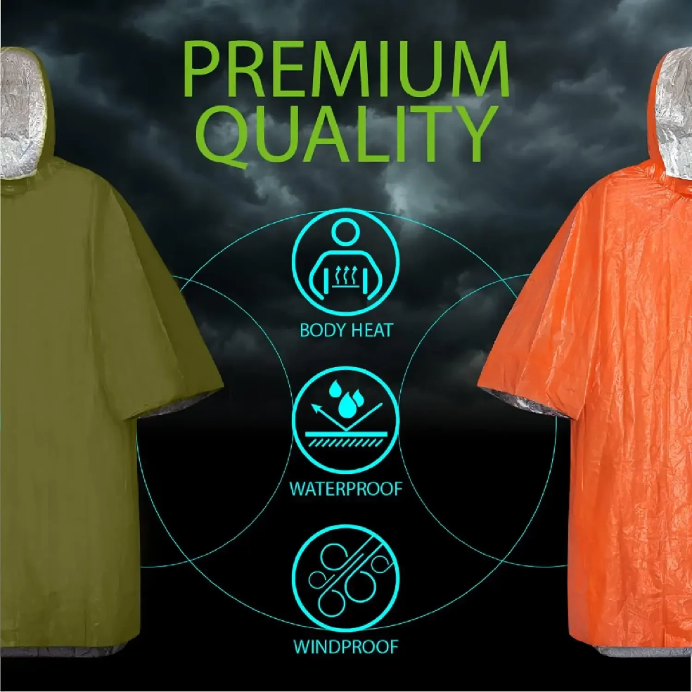 Emergency Rain Poncho Hood Reu - đánh giá và giá Emergency Poncho Rain