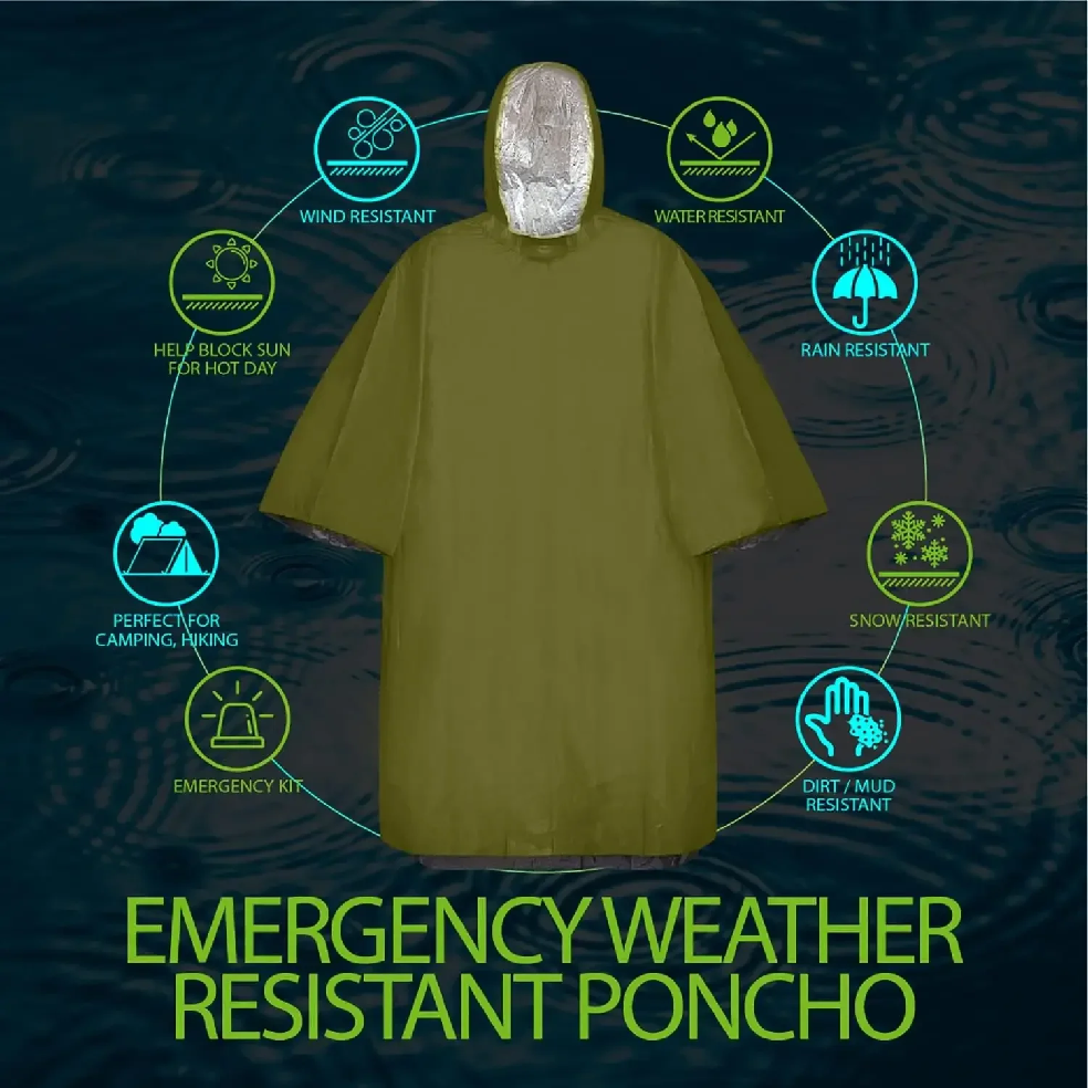 Emergency Rain Poncho Hood Reu - đánh giá và giá Emergency Poncho Rain