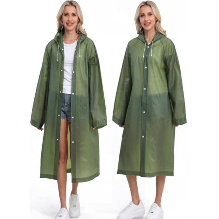 2-Pack Reusable Rain Ponchos f - đánh giá và giá Emergency Poncho Rain